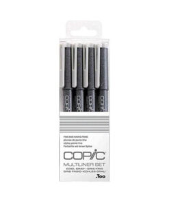 Set 4 rapidografos gris frío Copic