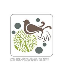 Stencil Pájaros Country