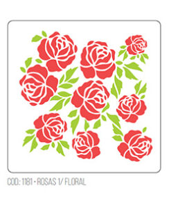 Stencil Rosas 1 Floral