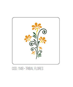 Stencil Tribal Flores Acrilex