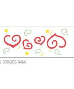 Stencil Corazones de Navidad