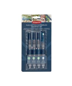 Derwent Push Button Waterbrush Assorted Set
