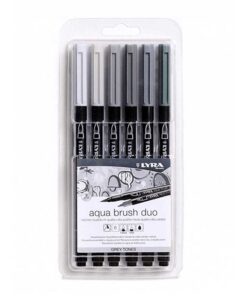 Aqua Brush Duo grey tones set Lyra